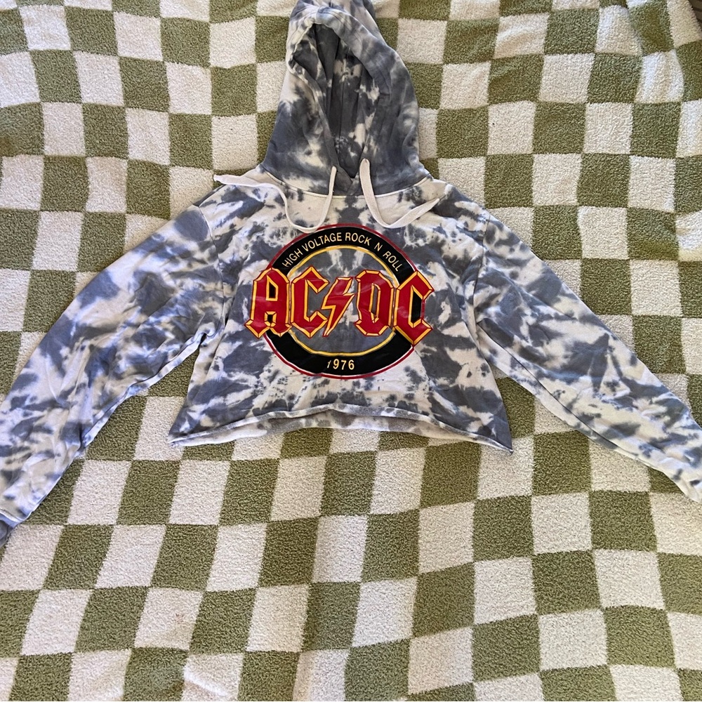 AC/DC Gray Hoodie with Logo